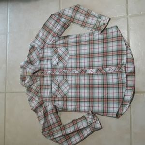 GUESS Plaid Long Sleeve SnapUp Collared Womens Shirt Sz S #110